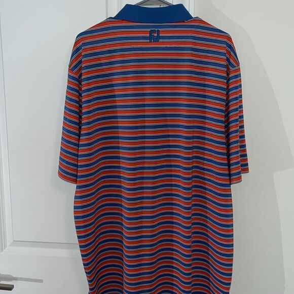 Footjoy FJ Blue & Red Stripe Famous We-Ko-Pa Golf Resort Club Polo Shirt XL AZ - Picture 6 of 6